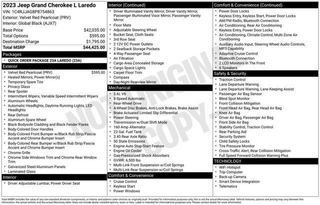 used 2023 Jeep Grand Cherokee L car, priced at $25,827