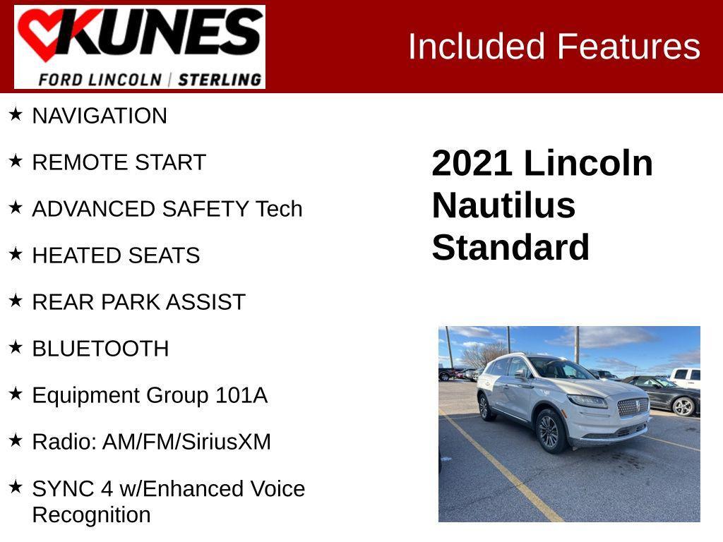 used 2021 Lincoln Nautilus car, priced at $23,825