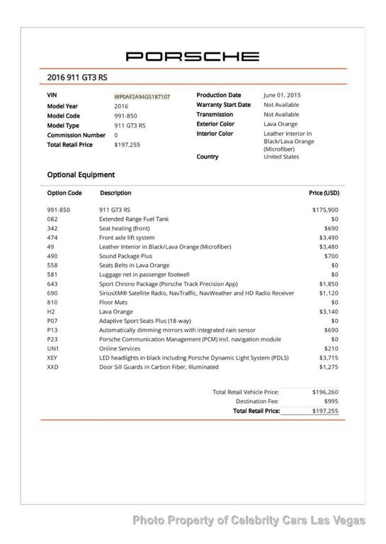 used 2016 Porsche 911 car, priced at $187,950