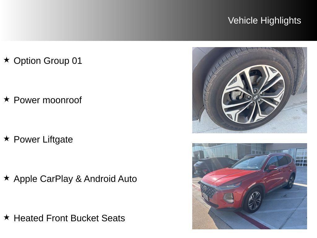 used 2019 Hyundai Santa Fe car, priced at $15,716