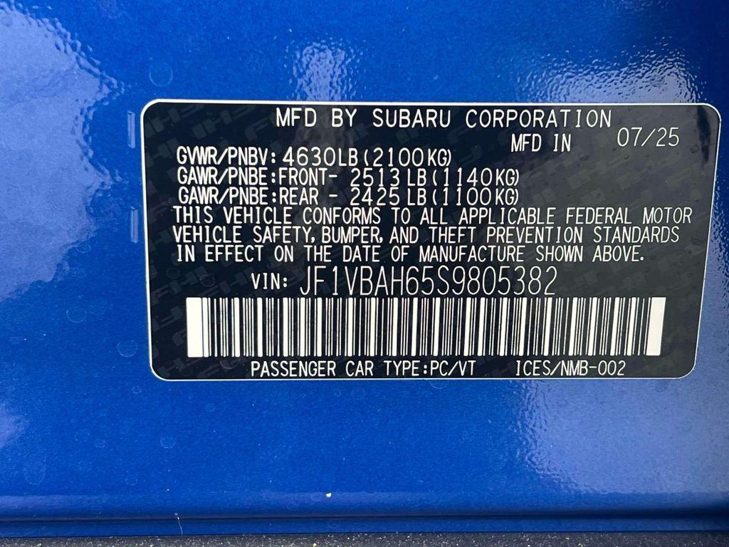 new 2025 Subaru WRX car, priced at $39,321