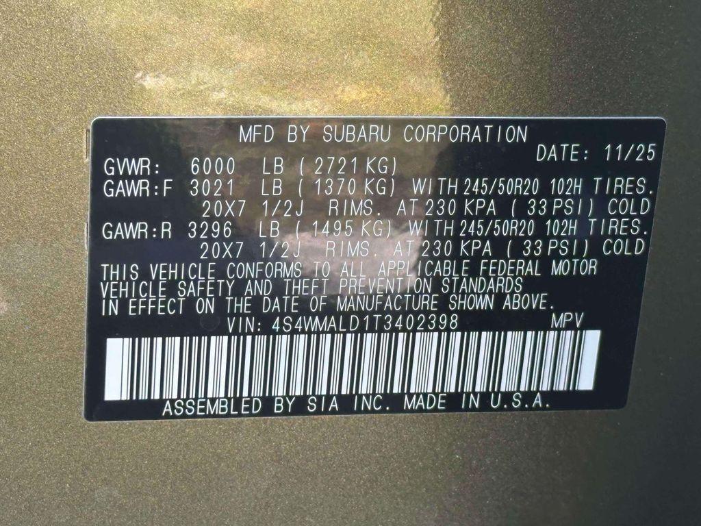 new 2026 Subaru Ascent car, priced at $53,963