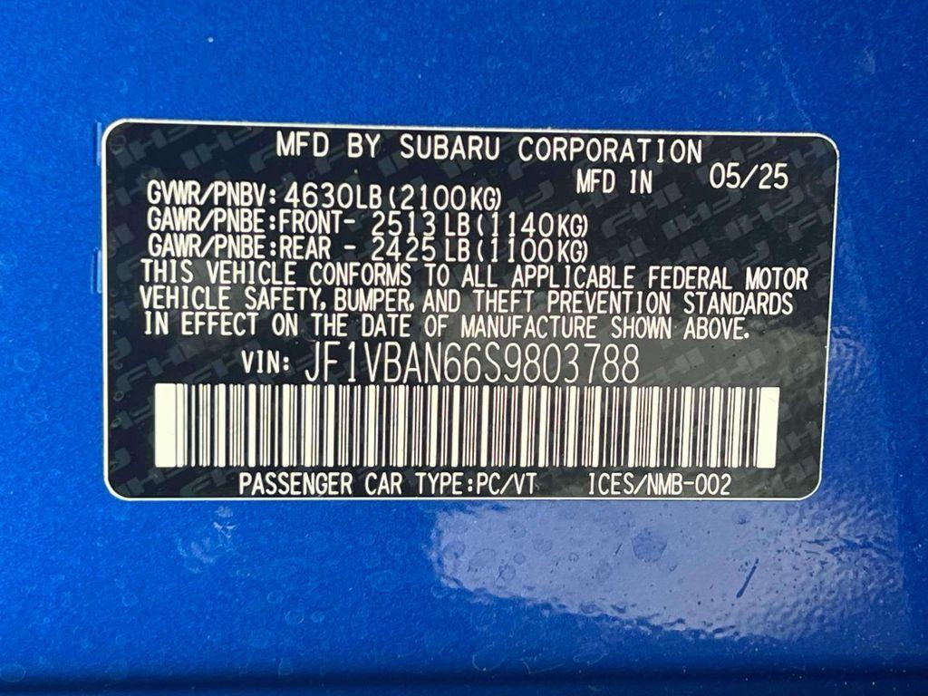 new 2025 Subaru WRX car, priced at $44,835