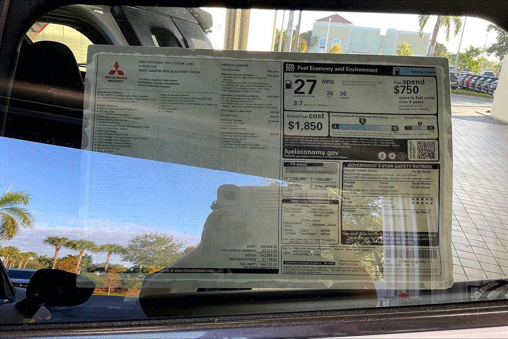 new 2026 Mitsubishi Outlander car, priced at $33,951