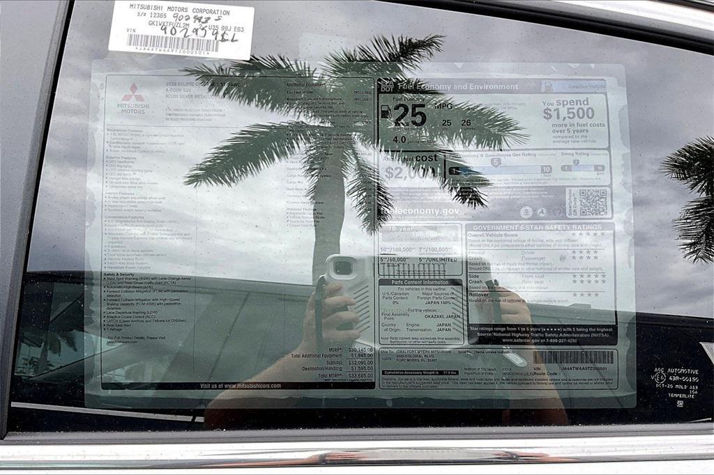 new 2026 Mitsubishi Eclipse Cross car, priced at $29,737