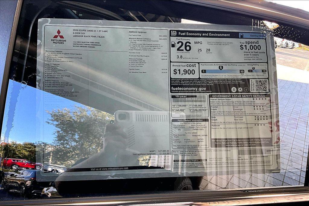 new 2026 Mitsubishi Eclipse Cross car, priced at $25,180