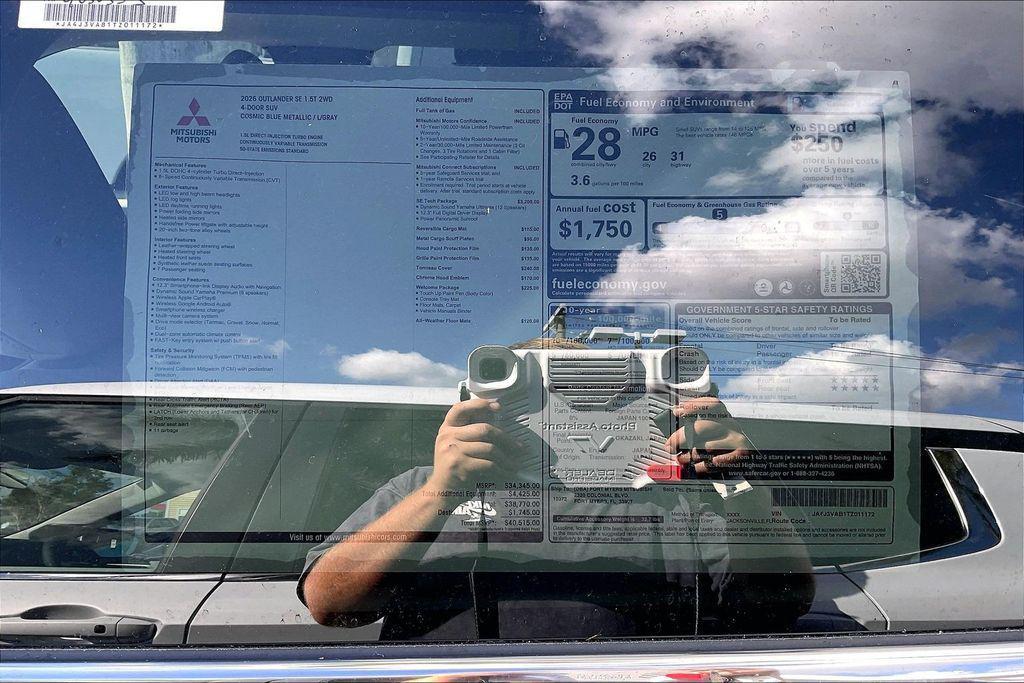 new 2026 Mitsubishi Outlander car, priced at $31,430