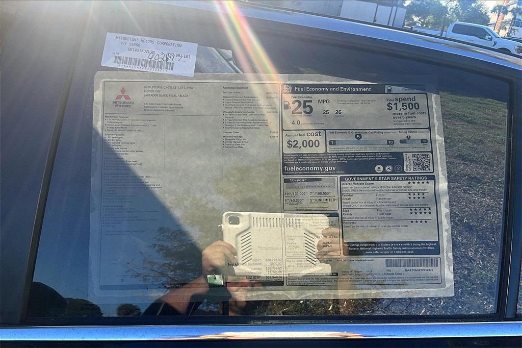 new 2026 Mitsubishi Eclipse Cross car, priced at $31,540