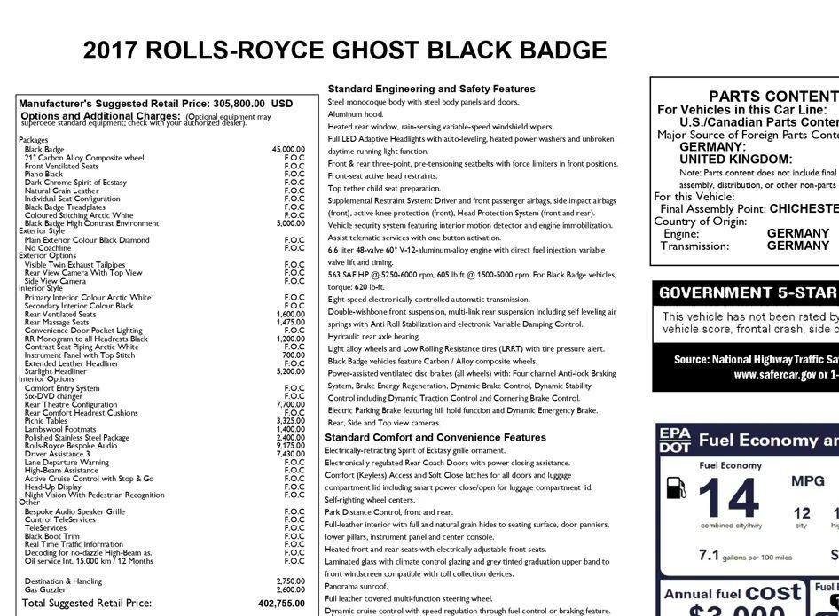 used 2017 Rolls-Royce Ghost car, priced at $129,999