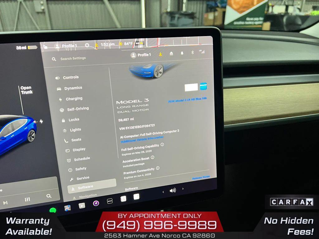 used 2018 Tesla Model 3 car, priced at $19,720