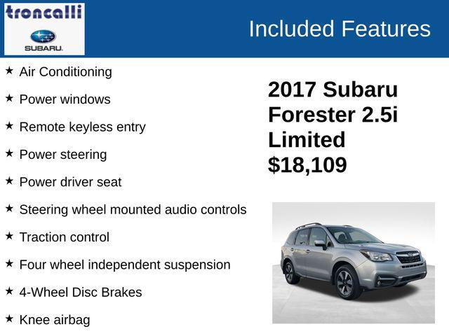 used 2017 Subaru Forester car, priced at $18,109
