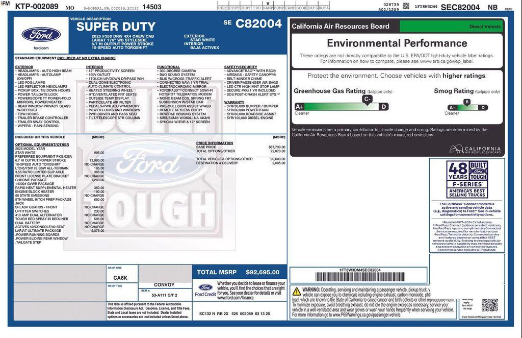 new 2025 Ford F-350 car, priced at $89,664
