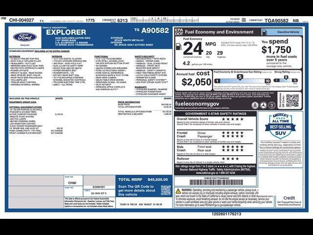 new 2026 Ford Explorer car, priced at $39,505