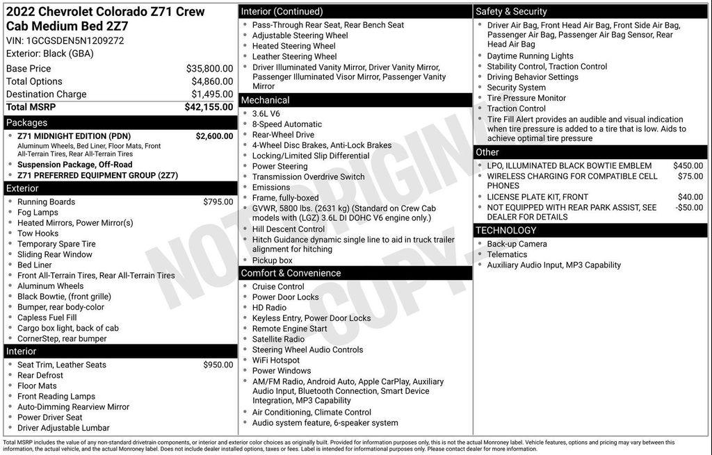 used 2022 Chevrolet Colorado car, priced at $27,471