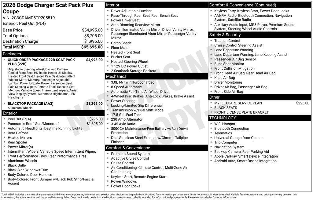 new 2026 Dodge Charger car, priced at $63,695