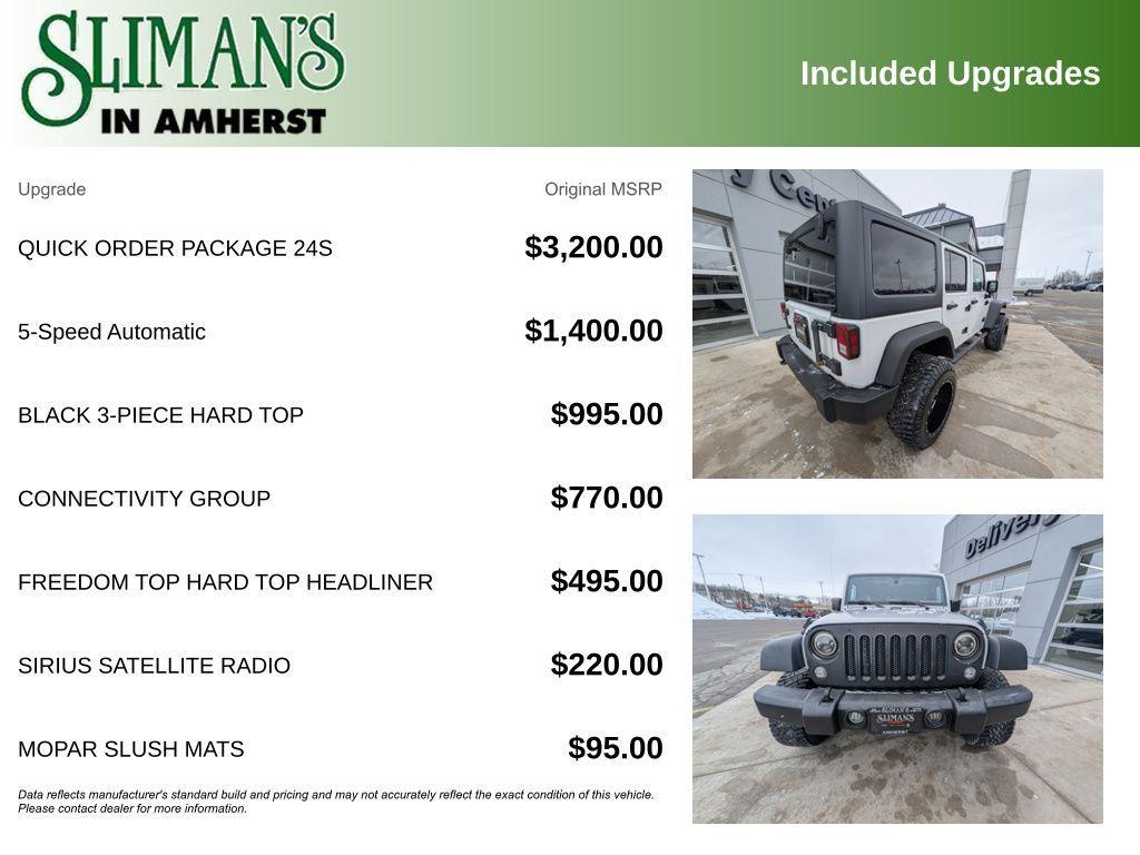 used 2017 Jeep Wrangler Unlimited car, priced at $15,500