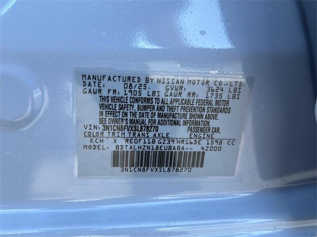 new 2025 Nissan Versa car, priced at $21,594