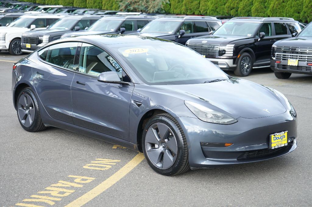 used 2023 Tesla Model 3 car, priced at $28,700