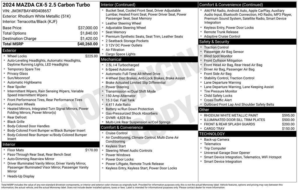 used 2024 Mazda CX-5 car, priced at $29,500