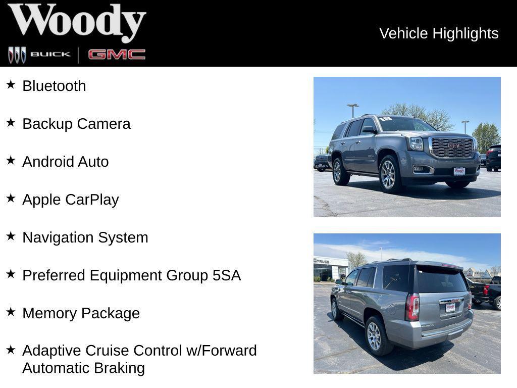 used 2018 GMC Yukon car, priced at $33,000