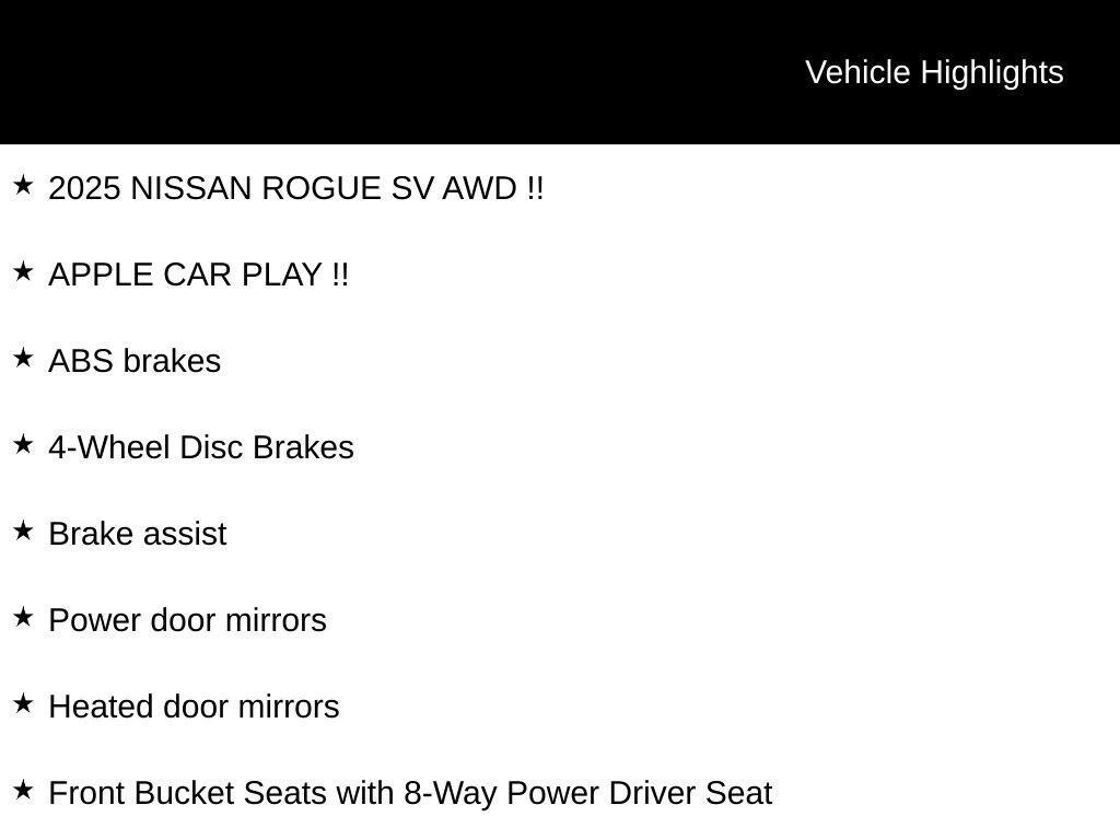 used 2025 Nissan Rogue car, priced at $23,500