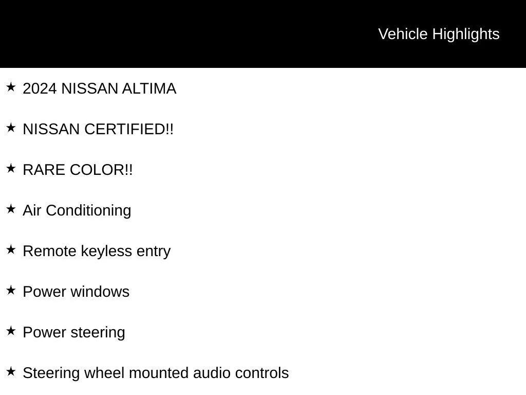 used 2024 Nissan Altima car, priced at $20,900