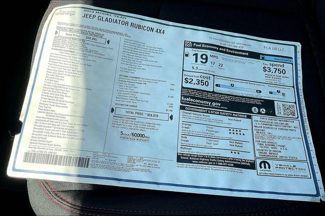 new 2023 Jeep Gladiator car, priced at $46,000