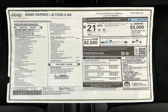 new 2025 Jeep Grand Cherokee L car, priced at $46,080