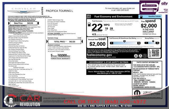 used 2023 Chrysler Pacifica car, priced at $19,500