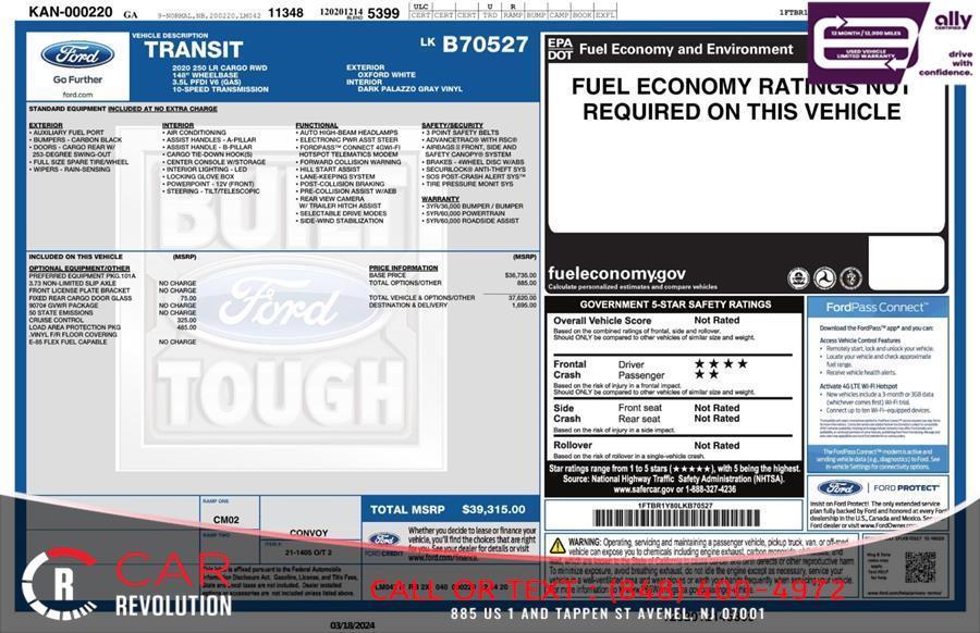 used 2020 Ford Transit-250 car, priced at $17,980