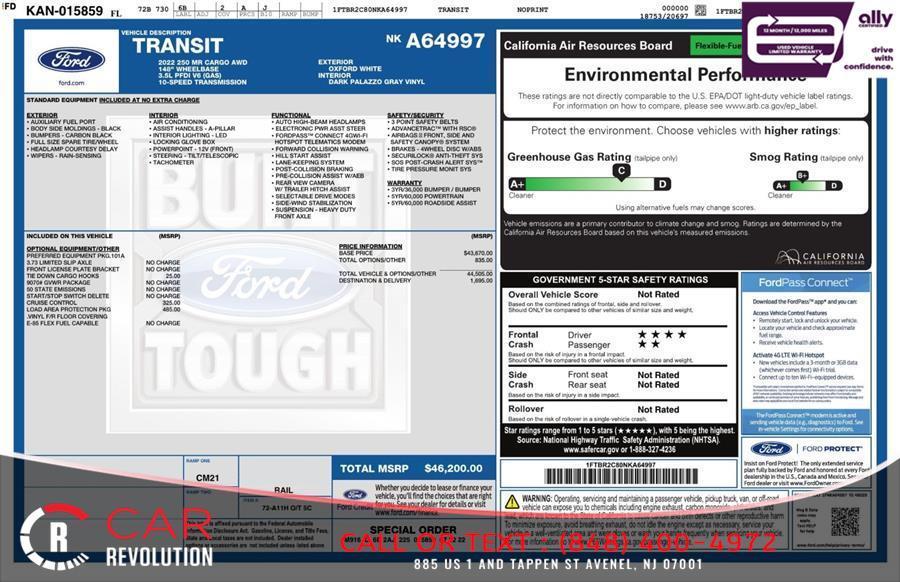used 2022 Ford Transit-250 car, priced at $28,445