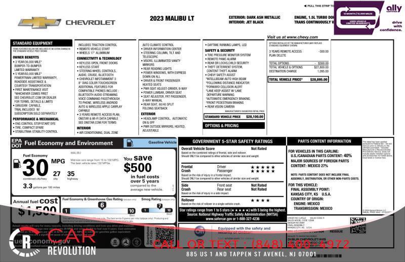 used 2023 Chevrolet Malibu car, priced at $13,940