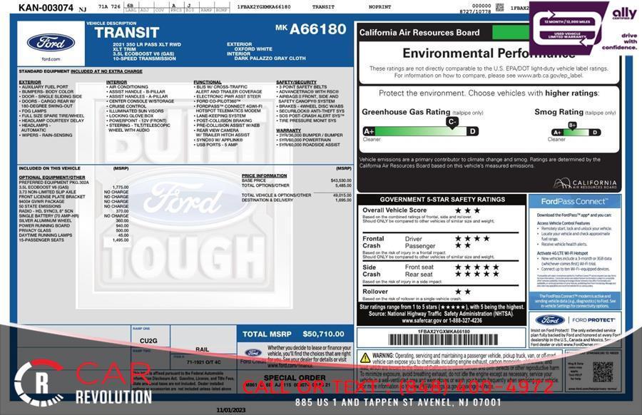 used 2021 Ford Transit-350 car, priced at $25,850