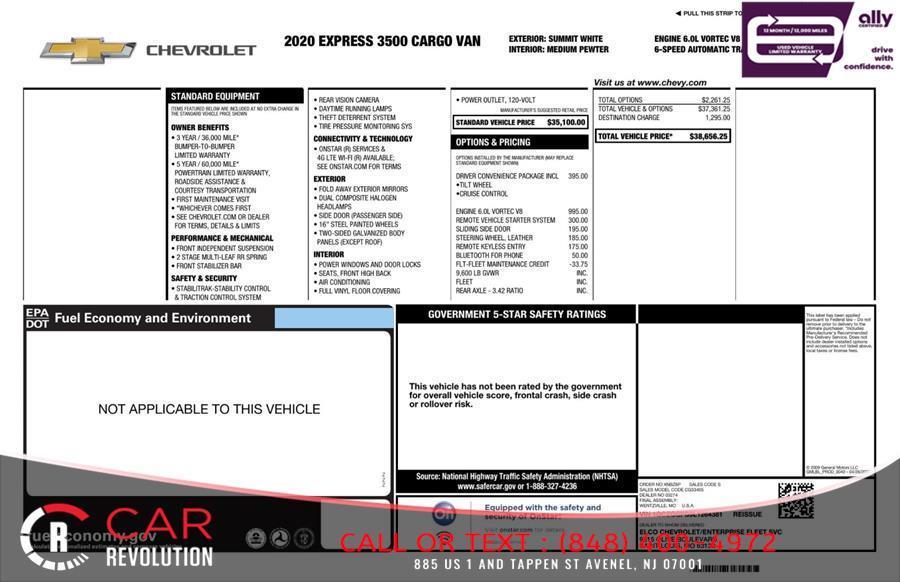 used 2020 Chevrolet Express 3500 car, priced at $15,850