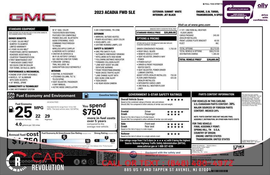 used 2023 GMC Acadia car, priced at $17,794