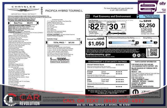 used 2021 Chrysler Pacifica Hybrid car, priced at $15,900