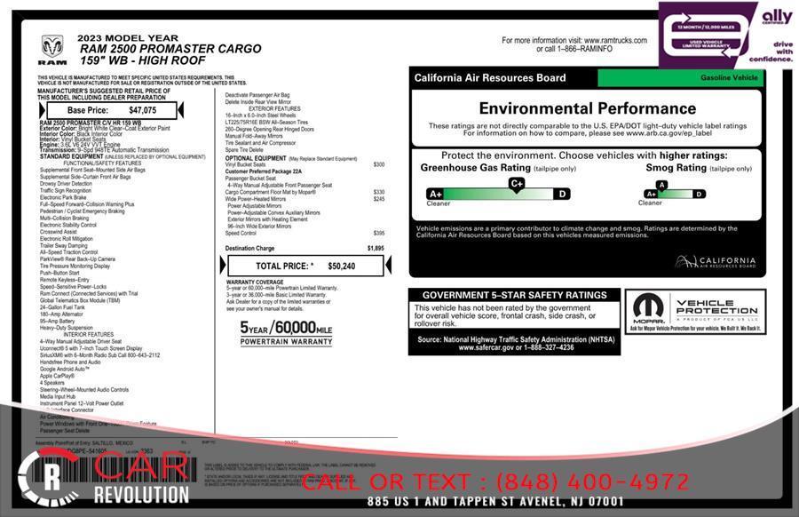 used 2023 Ram ProMaster 2500 car, priced at $23,650