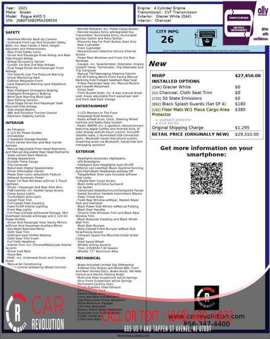 used 2021 Nissan Rogue car, priced at $11,946