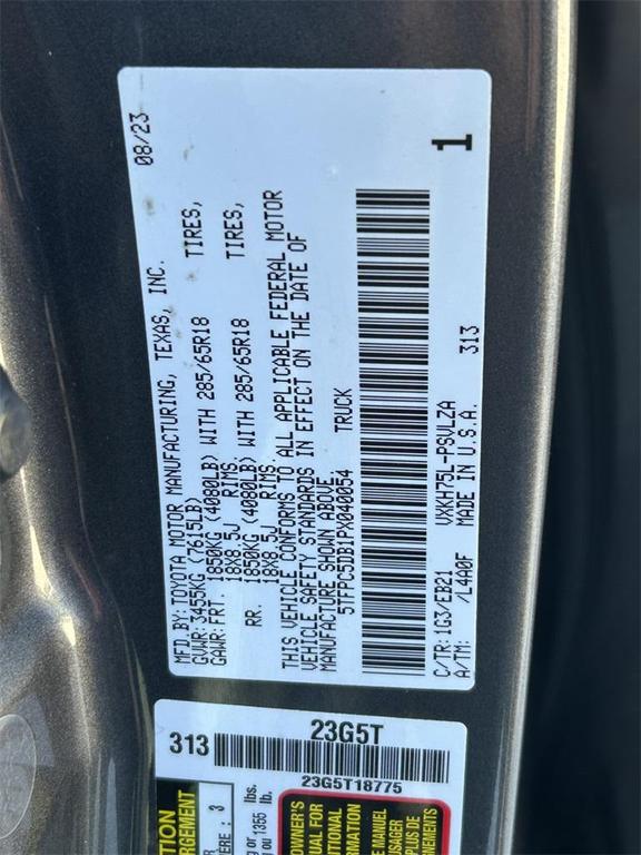 used 2023 Toyota Tundra Hybrid car, priced at $54,884