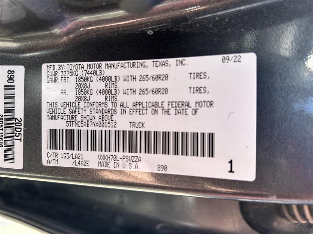 used 2022 Toyota Tundra Hybrid car, priced at $40,991