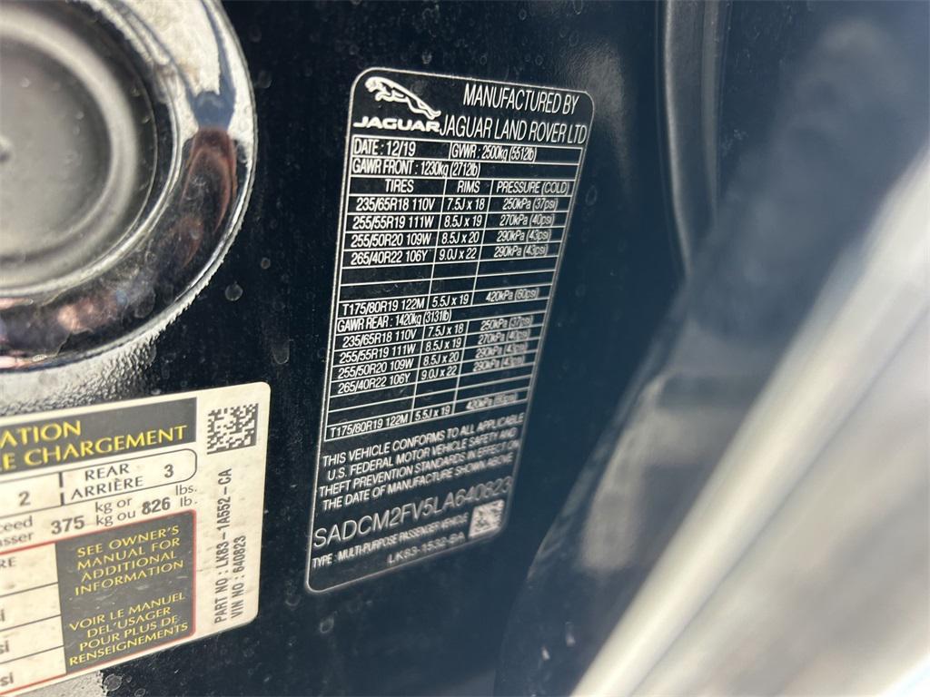 used 2020 Jaguar F-PACE car, priced at $23,991