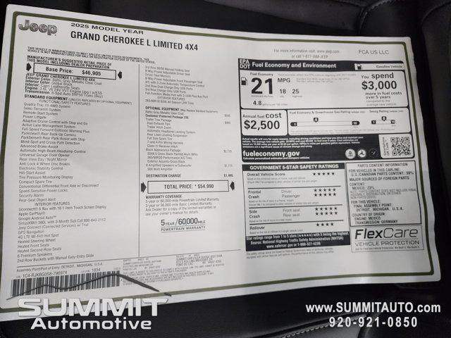 new 2025 Jeep Grand Cherokee L car, priced at $49,683