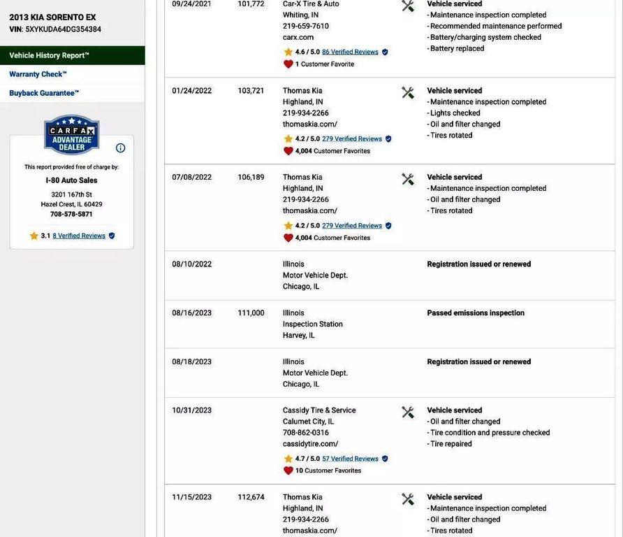 used 2013 Kia Sorento car, priced at $8,499