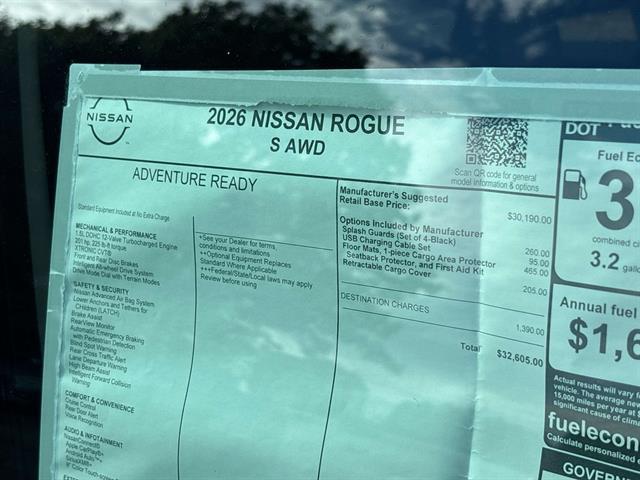 new 2026 Nissan Rogue car, priced at $30,885