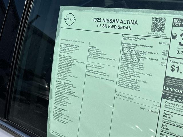 new 2025 Nissan Altima car, priced at $29,985