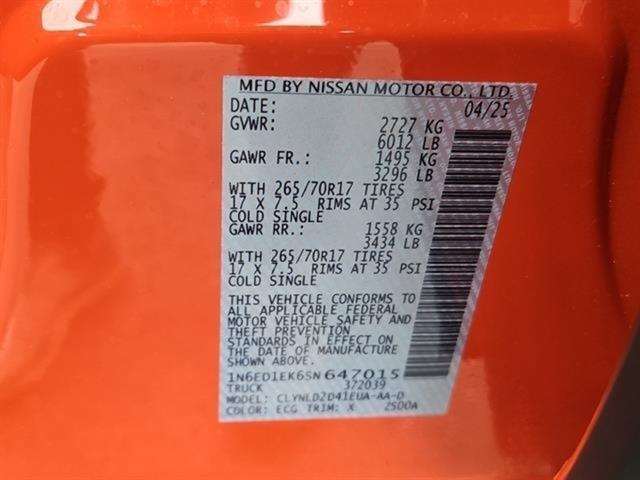 new 2025 Nissan Frontier car, priced at $42,075