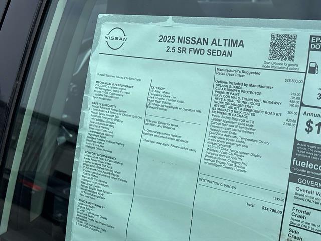 new 2025 Nissan Altima car, priced at $30,076
