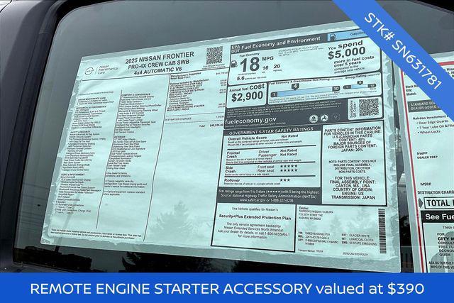 new 2025 Nissan Frontier car, priced at $41,935