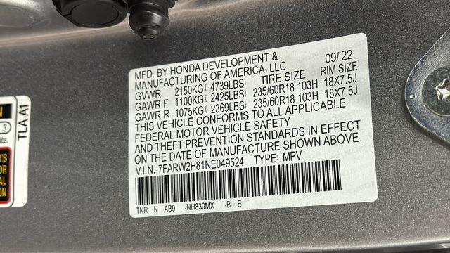 2022 Lunar Silver Metallic Honda CR-V