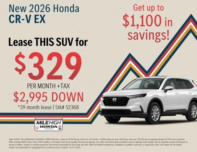 new 2026 Honda CR-V car, priced at $34,534